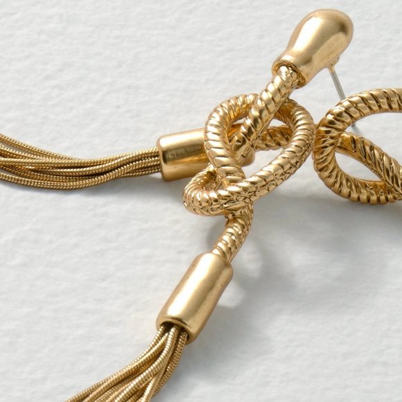 WHBM Goldtone Snake Linear Earrings Gorgeous! - Picture 5 of 6